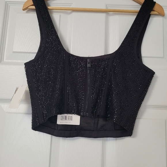 FRAME Beaded Crop Top - Picture 3 of 5